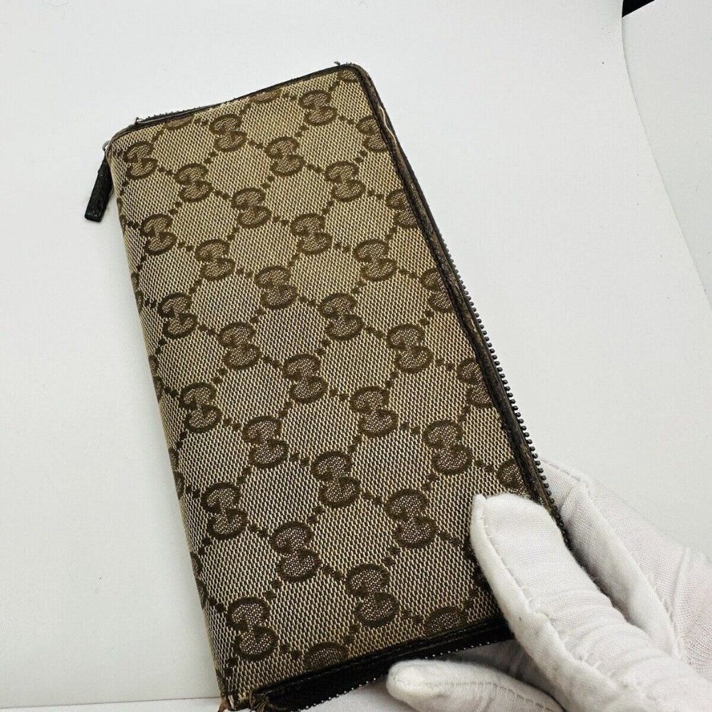Gucci Large Double  G Monogrammed Zippy wallet Vintage Luxury Accessory - Picture 12 of 12